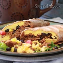 Chorizo and Black Bean Breakfast Burrito
