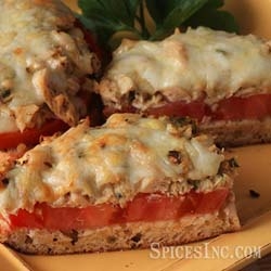 Open Face Tuna Melt with Lemon Pepper