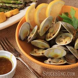 Colombo Curried Grilled Clams