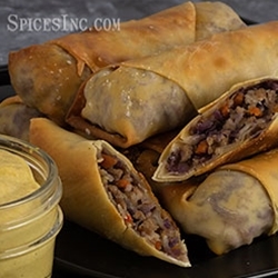 Egg Rolls with Hot Chinese Mustard
